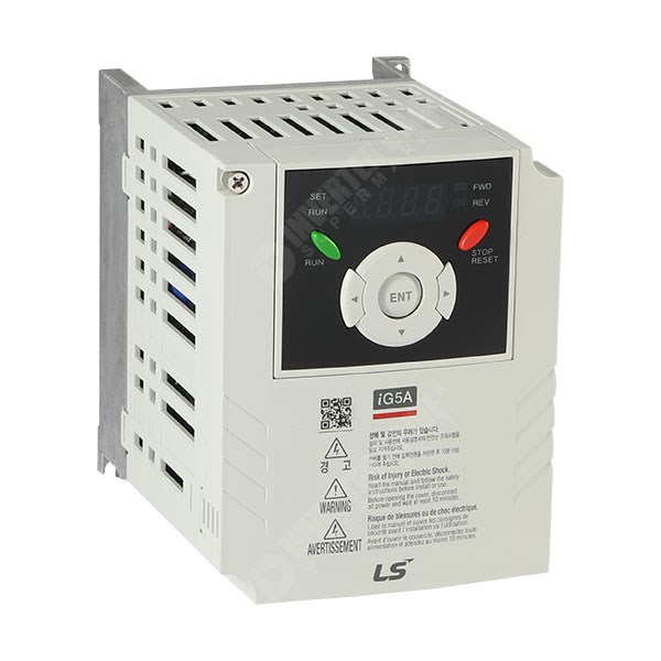 Photo of LS Starvert iG5A 0.75kW 230V 1ph to 3ph AC Inverter Drive, Unfiltered